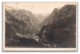 RPPC Birds Eye View Hotel Stalheim Norway  Postcard Q24 - £3.07 GBP