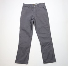 Vintage Carhartt Mens Size 36x34 Faded Relaxed Fit Stretch Work Pants Gray - £43.59 GBP