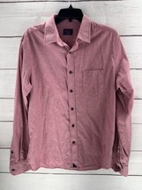 UNTUCKit Red Solid Button Up Long Sleeve Shirt 100% Cotton Mens Size Large - $18.70