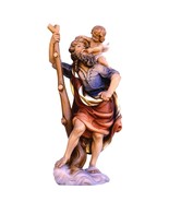 Saint Christopher Wooden Statue, Life size Saint Sacred Religious Statue... - $322.95 CAD
