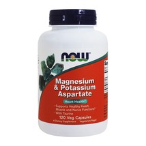 NOW Foods Magnesium/Potassium Aspartate With Taurine, 120 Capsules - £12.02 GBP