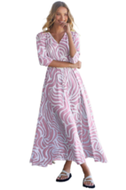 Light pink party wear muslin digital print western dress for girls and w... - £39.97 GBP
