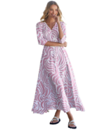 Light pink party wear muslin digital print western dress for girls and w... - £39.84 GBP