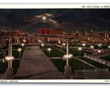 Civic Centro Notte Vista Denver Colorado Co Unp Wb Cartolina - $4.04