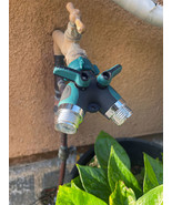 Heavy Duty 2 Way Garden Hose Y Splitter Faucet Hose Bib Split w/ Valve S... - €10,51 EUR