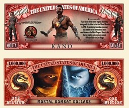 Mortal Kombat Kano Collectible Pack of 25 Funny Money 1 Million Dollar Bills - £11.15 GBP