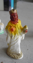 Vintage Plaster Tall Wiseman Nativity Figurine 4 1/4&quot; Tall - $309.17 MXN