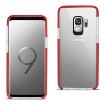[Pack Of 2] Reiko Samsung Galaxy S9 Soft Transparent TPU Case In Clear Red - £16.09 GBP