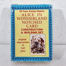 Vtg Alice in Wonderland 48 Piece Notched Card Construction Set #1989S Merrimack - £16.06 GBP