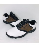 FootJoy GreenJoys 45516 Golf Shoes White Brown Leather Soft Spike Mens 1... - £22.88 GBP