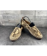 Lauren Ralph Lauren Espadrille Flats Women 8.5M Cameryn Shoe Brown Snake... - $37.44