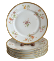 6 Antique Elite Works 1896-1920 Limoges France 8 5/8&quot; Porcelain Luncheon Plates - $147.51