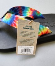 Chaco Mens Sandals Size 11 Chillos Dark Tie Dye Flip Flops  - £30.29 GBP