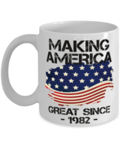 Making America Great Since 1982 Mug USA Proud Birthday Gift  - £11.84 GBP