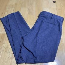 Travel Smart By Roundtree &amp; Yorke Dress Pants 38X30 Flat Front Blue A-60 - $271.81 MXN