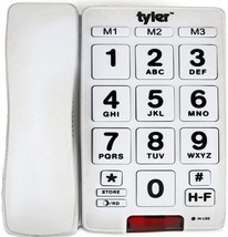 Tyler Tbbp-3-Wh Big Button Corded Phone With Speakerphone For Seniors An... - $33.95