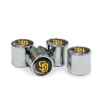 SAN DIEGO PADRES 4 PACK TIRE VALVE STEM COVERS NEW &amp; OFFICIALLY LICENSED - £10.61 GBP