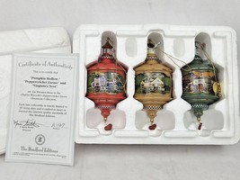 Charles Wysocki Peppercricket Grove Ornaments Set of 3 Porcelain Bradford 1999 - £27.37 GBP