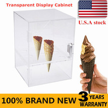 9 Holes Ice Cream Cone Cabinet | Sugar &amp; Waffle Cone Storage Display Cabinet Usa - £86.19 GBP