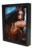 DC Comics Wonder Woman Movie Framed 3-D Metallic Art Image Shadow Box NEW UNUSED - £12.36 GBP