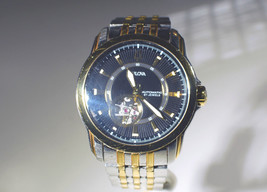 Bulova 96A108 Men&#39;s Stainless &amp; Gold Plate Wrist Watch with Skeleton Works - £138.91 GBP