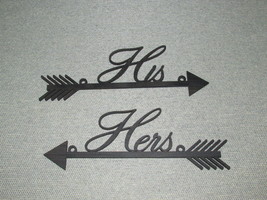 HIS &amp; HERS Arrows Wood Wall or Hanging Sign Home Decor  - £15.76 GBP