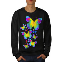 Wellcoda Polygonal Butterfly Mens Sweatshirt, Spring Casual Pullover Jumper - £23.56 GBP+