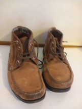 Mens Polo Ralph Lauren  Ankle Moccasin Boots Leather  Brown UK Size 10.5... - $55.09