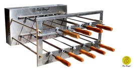 Brazilian BBQ Charcoal Grill - 09 Skewers - Rotisserie System - Oca-Brazil - £1,062.01 GBP