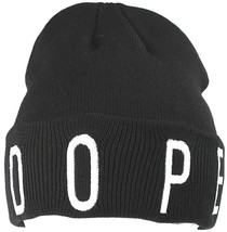 Dope Couture Black Statement Embroidered Cuff Beanie NEW - £14.05 GBP