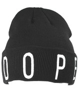 Dope Couture Black Statement Embroidered Cuff Beanie NEW - £14.34 GBP