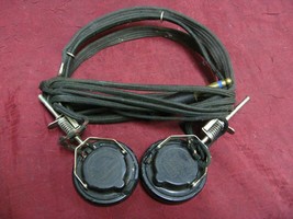 Trimm Commercial VINTAGE RADIO HEADPHONES earphones cloth cord PJ55 plug... - $553.99 MXN