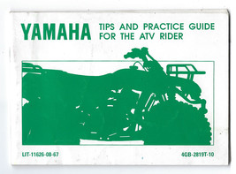 Vintage 1992 Yamaha Atv 4-Wheeler Tips & Practice Guide Manual Motorcycle Mx - $14.84