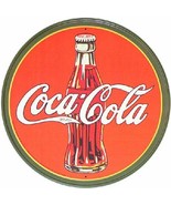 Coca Cola Coke Bottle Round Advertising Vintage Retro Style Metal Tin Si... - £11.72 GBP