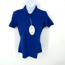 Greg Norman Womens Blue Princess Seam Polo Shirt Top XS NWT $45 - £14.22 GBP