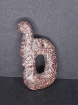Hongshan Unique Pig Dragon C shaped Nephrite Red Jade Pendant - £707.96 GBP
