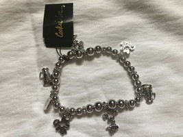 Cookie Lee Little Girls Silver Colored Cheerleader Charm Bracelet  NWT - $6.00