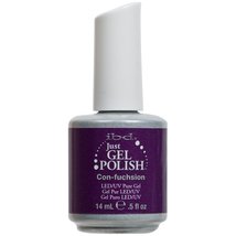 Ibd Just Gel CON-FUCHSION Soak Off Purple Nail Polish Uv Manicure .5 Oz Salon - £7.85 GBP