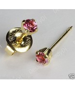 New Personal Ear Piercer 24k Gold 3mm October Pink Studs w/Gel, Gun, Marker - $19.88 CAD