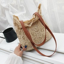 Mer lace hollow out shoulder bag elegant women handbags large capacity beach totes bags thumb200