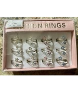 12 Vintage Flower Wrap Rings.  Salesman Samples.   Resale Opportunity. - $13.16 CAD