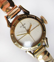 Vintage Ladie&#39;s Elgin 10K RGP Wristwatch With Crown 10K GF Band - Runs G... - $128.69