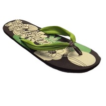Women&#39;s Shoes COBIAN Flat Rubber Thongs Hawaiian Motif Size 9 - £7.77 GBP