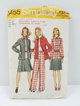 Vtg 1972 Simplicity Pattern 5455 Shirt Jacket Pants Skirt Size 12 COMPLETE *CUT* - £7.39 GBP