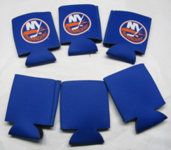 NHL New York Islanders White Orange Blue Logo on Blue Can Coolie Lot of 6 - £10.22 GBP