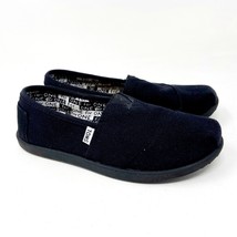 Toms Classics Black Youth Size 1.5 Slip On Casual Canvas Flat Shoes - £10.35 GBP