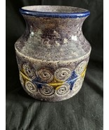 Unique rare grey, yellow, blue Londo RIMINI Bitossi vase, marked all over - £167.39 GBP