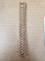 Speidel Stainless gold color Stretch link 1970s Vintage Watch Band Nos W25 - $43.85