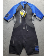 Sea Doo Stallion Spot Shorty Wetsuit Mens XL Multi Short Sleeve Zip Stas... - $39.29