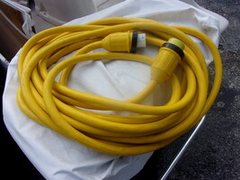 Yacht Shore Power Marine Cable 50Amp 125/250V - 50&#39; - Yellow - $394.95